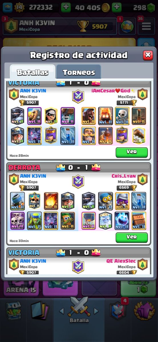 Segundo clasificado del día, Con un desempeño bueno y aún con malos Match en contra logra clasificar con un excelente marcador de 7-4 nuestro pelón favorito👑
<a href="/kevinborrero2/">Kevin</a> 🇨🇴 Darle para adelante 
Coach: <a href="/noname02_cr/">𝕸𝖗 𝕹𝖔𝕹𝖆𝖒𝖊</a>