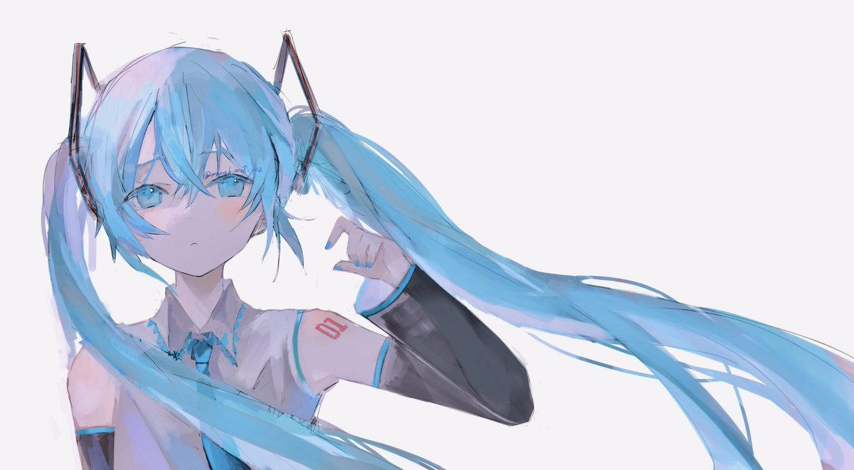 初音ミク 「#ミクの日  
大好きな歌姫へ 」|彩莉わらびのイラスト