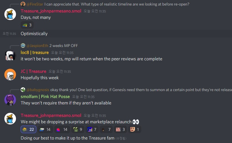 minebuu_'s tweet photo. @jpatten__ drops an alpha. 

When will the marketplace reopen? within a few days 
What will happen with the reopening?  John Patten will drop something amazing 👀👀 

#MAGIC https://t.co/kUNsAjB8zH