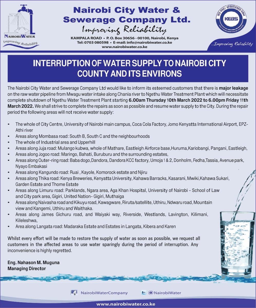 Nairobi Water tweet media