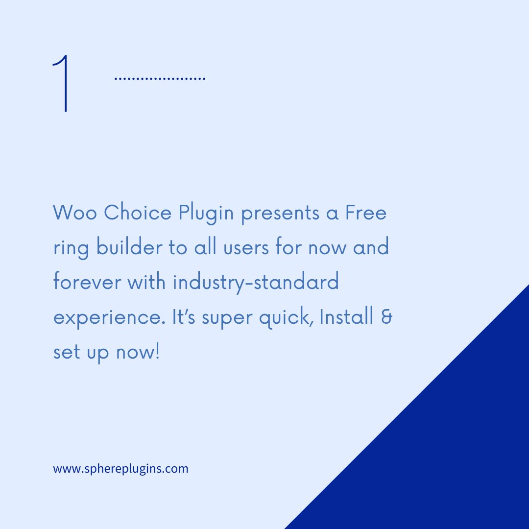 SpherePlugins's tweet image. Woo Choice Plugin presents a Free ring builder to all users for now and forever with industry-standard experience. It’s super quick, Install &amp;amp; set up now!

bit.ly/361Bn1A

#woochoiceplugin #jewelrybusiness #shopifyjewelry #ringbuilder #shopifystore #diamondjewellery