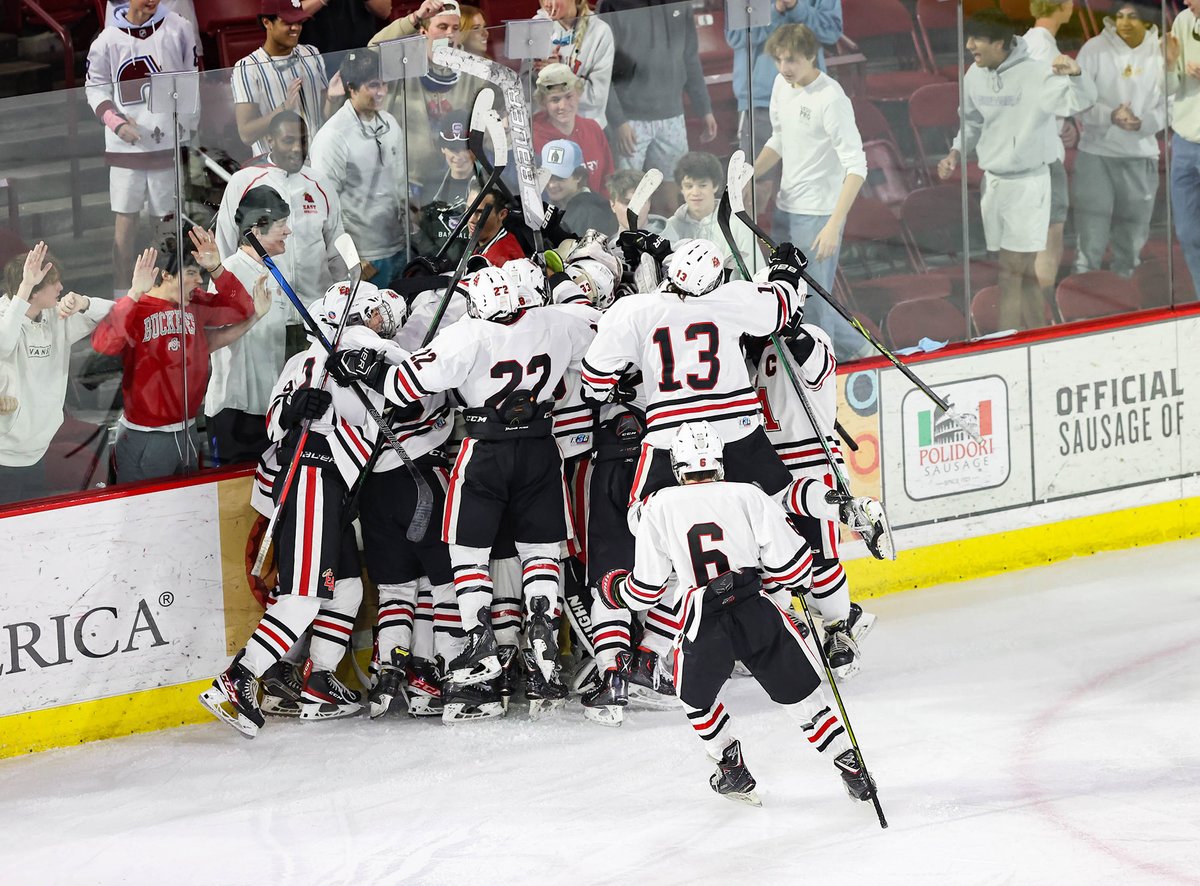 The Denver East Angels win the 2022 5A hockey title with a 6-3 victory over Valor Christian! It is the first hockey title in program history #copreps