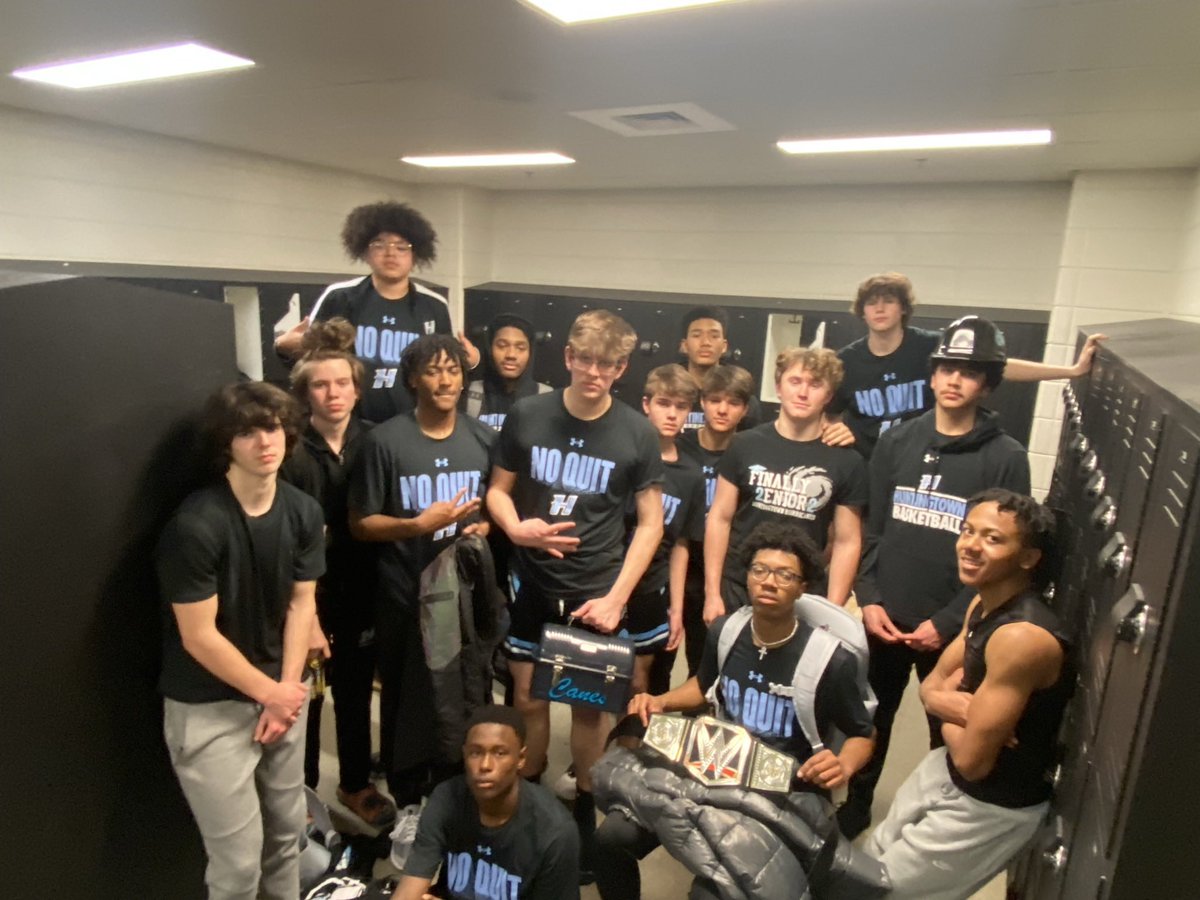 Great double OT win tonight in the Maryland 3A state semifinals game for <a href="/Huntingtown_BBB/">H-Town Boys Hoops</a> ! Check out their <a href="/UAbasketball/">Under Armour Basketball</a> “No Quit” March madness shirts.