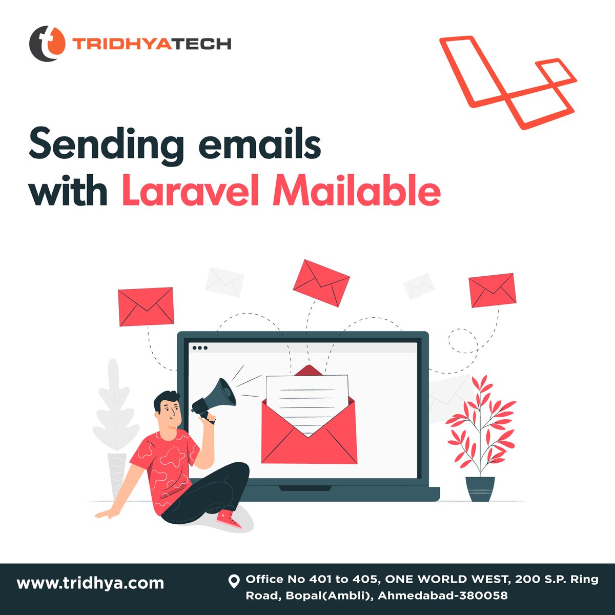 PinakinDarji's tweet image. Send emails with Laravel Mailable in an improved and more customized way. Check out our blog to learn more about Laravel Mailable. bit.ly/3hXouIt
@TridhyaT @Ramesh_marand 
#LaravelMailable #applicationdeveloper #webdevelopment #mobileapplication #techblog #