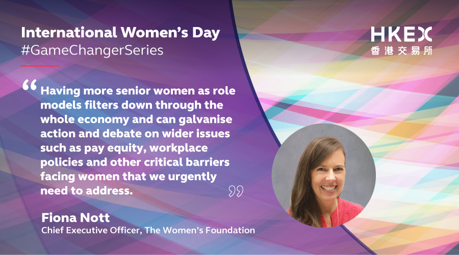In celebration of #IWD2022, we are pleased to introduce the #HKEX #GameChangerSeries, where we share stories from inspiring #diversity advocates. First up, meet <a href="/TWFHK/">The Women's Foundation 婦女基金會</a>'s Fiona Nott, who explains the importance of board diversity in business success. 👉 hkex.group/364SGPa