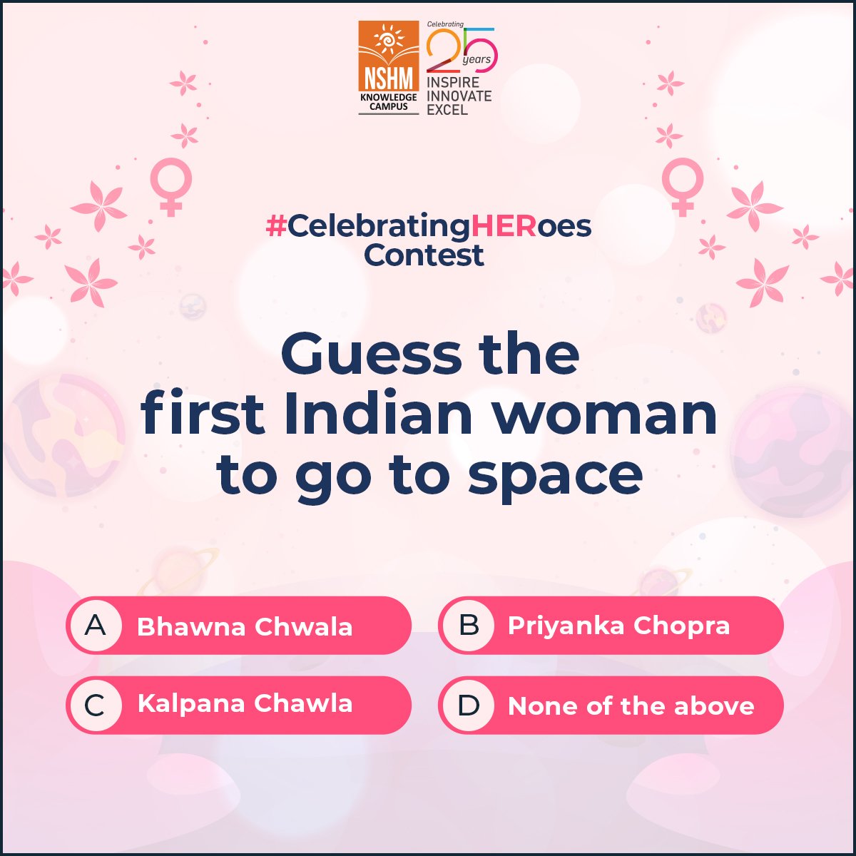 💁🏻‍♀️The 2nd question of our #CelebratingHERoes Daily Quiz Contest is here. Answer this simple question & get a chance to feature on our page. Comment below your answers using hashtags #CelebratingHERoes

Play daily!
Tag your friends!
#nshm #quizcontest #quiz #WomensDay #nshmkc