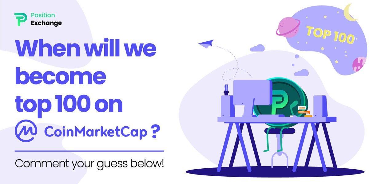 Position Exchange (@positionex) on Twitter photo When do you think #POSI will become top 100 on <a href="/CoinMarketCap/">CoinMarketCap</a> ? 🤔👇
We are a few days from the biggest Marketing Campaign the project has ever had!! 💯
Are you Ready?! 🔥🚀
#POSI #PositionExchange #BNB #DeFi When do you think #POSI will become top 100 on <a href="/CoinMarketCap/">CoinMarketCap</a> ? 🤔👇
We are a few days from the biggest Marketing Campaign the project has ever had!! 💯
Are you Ready?! 🔥🚀
#POSI #PositionExchange #BNB #DeFi