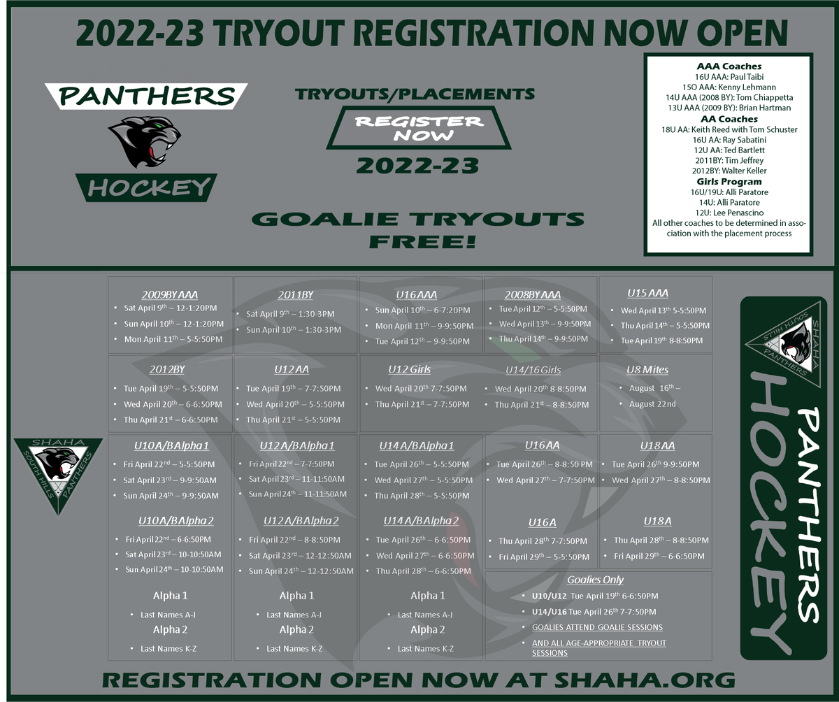 SHAHA 2022-23 Registration is OPEN! bit.ly/35AT5cB