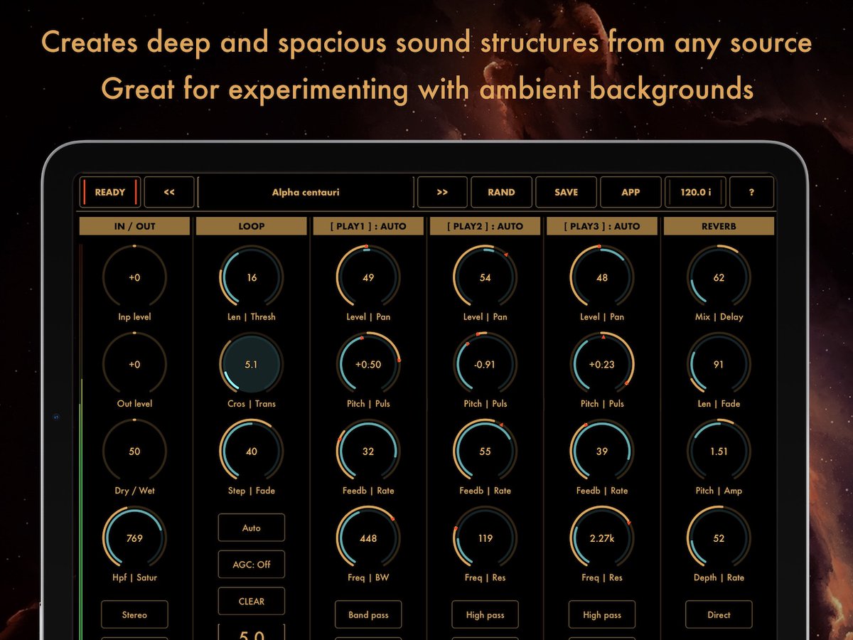 zzzwiw's tweet image. New ‘Space Ambient Machine’ For iOS, SpaceFields synthtopia.com/content/2022/0… @Synthtopia #spacefields #ambient #mobilemusic