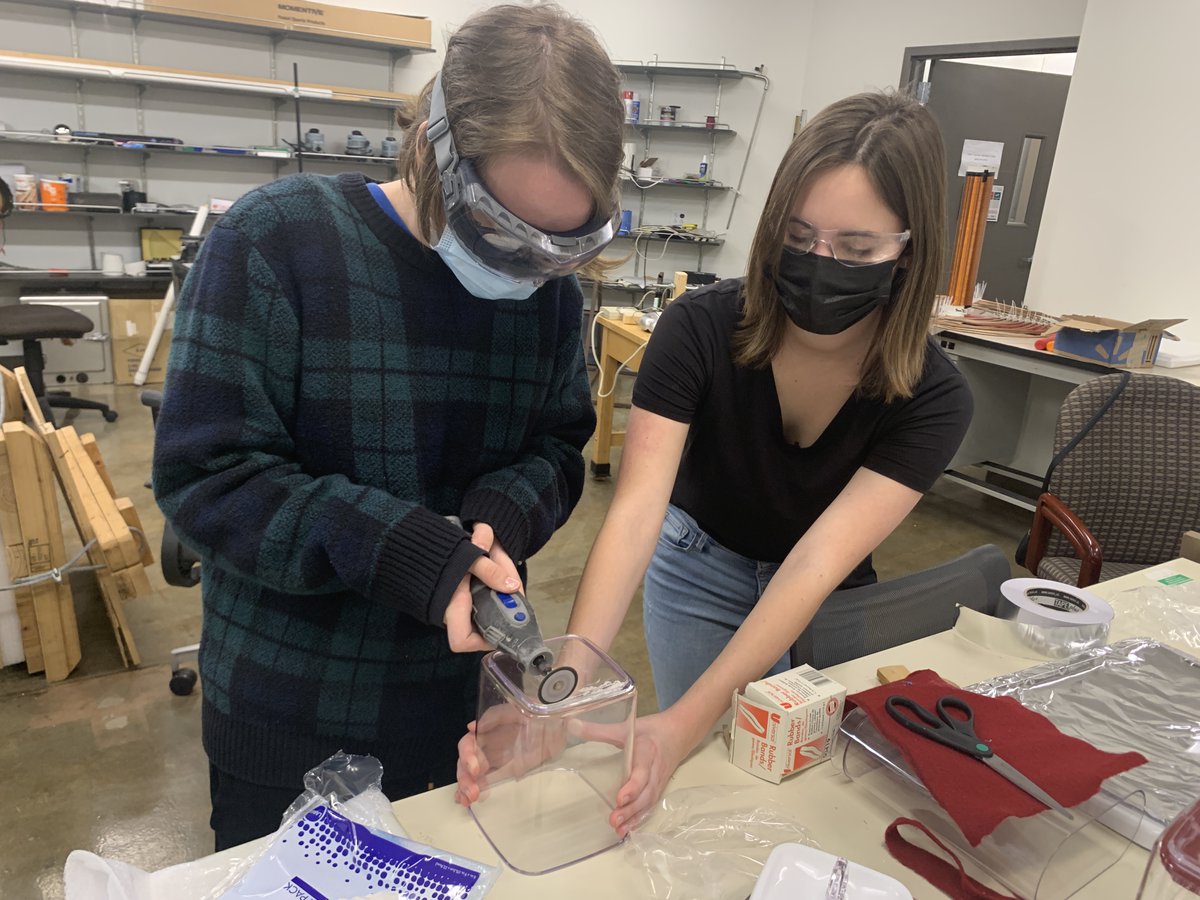 #Physics students are always curious about the universe. Here students are constructing a cloud chamber to try and detect energetic charged particles.