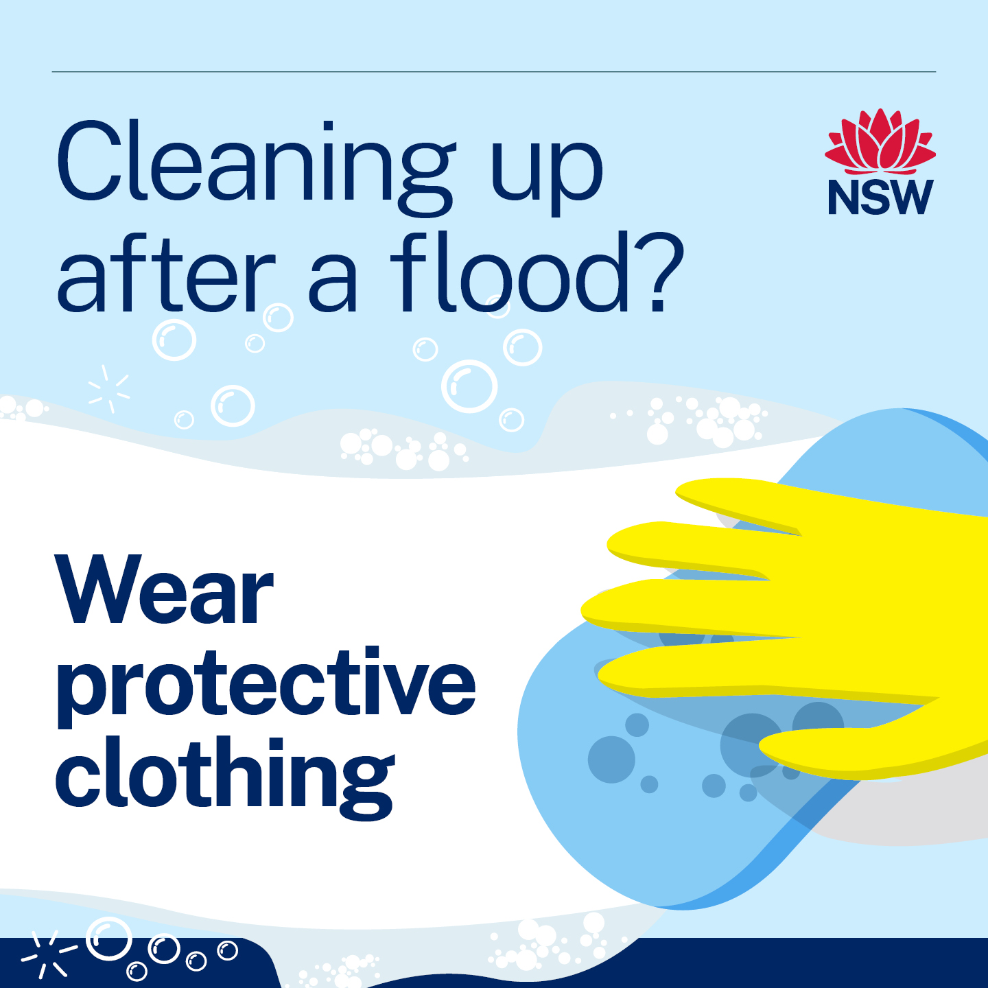 NSW Health on Twitter "When cleaning up after a flood, wear protective