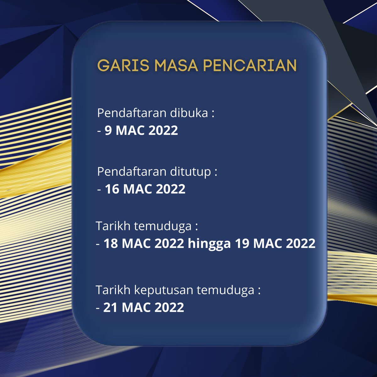Garis masa pencarian Sekretariat Majlis Perwakilan Pelajar. Tunggu apa lagi, jom sertai kami sekarang! 😁