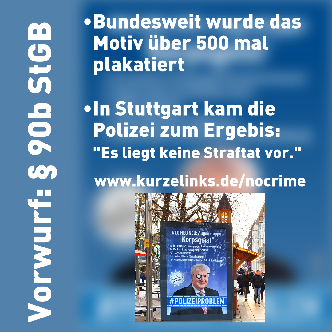 Upsi, ist das nicht von der #Kunstfreiheit gedeckt?!
Polizei ermittelt wegen Verunglimpfung der Regierung.

Die Stuttgarter Polizei meinte übrigens, dass „keine Straftat vorliegt“ kurzelinks.de/nocrime #Satire @extra3 #realerirrsinn #polizeiproblem #seehofer