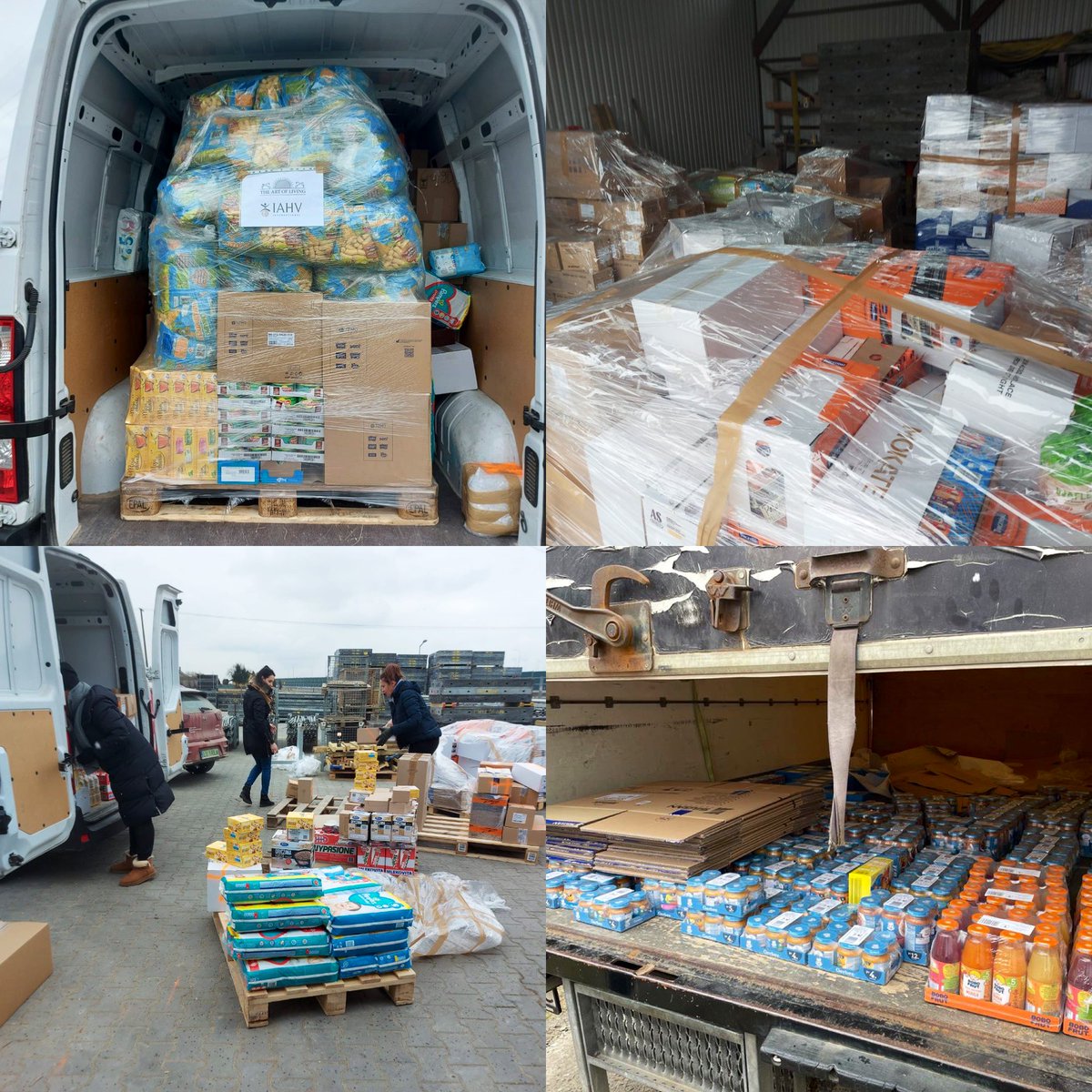 Gurudev's tweet photo. Tonnes of food material is being supplied to Ukraine by @ArtofLiving volunteers from across Europe. https://t.co/5x3AVKEfbq