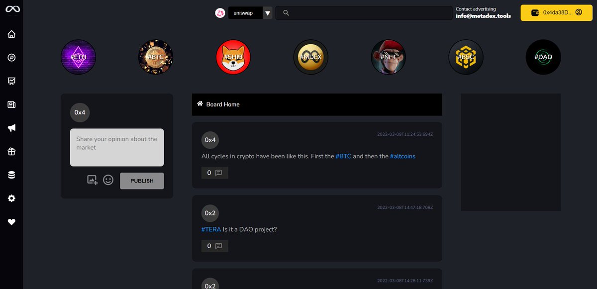 metadexapp's tweet photo. We invite you to use the #metadex information board

#shibainu #SHIBARMY #ShibaSwap #BTC #XRP #ETH #1000xgem #NFT #TRX #cryptotrading #FLOKI https://t.co/OBs5I4D61D