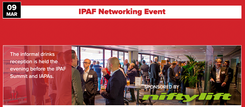 NiftyliftWorld's tweet photo. Who's excited for the #IPAFSummit and the 2022 International Awards for Powered Access (@IAPAAwards)? We're proud to be sponsors of the IPAF networking event tonight, make sure to grab a drink and come say hello to the team! Hope to see you there 👋
#IAPA2022 @IPAForg https://t.co/bQhKek4D6P