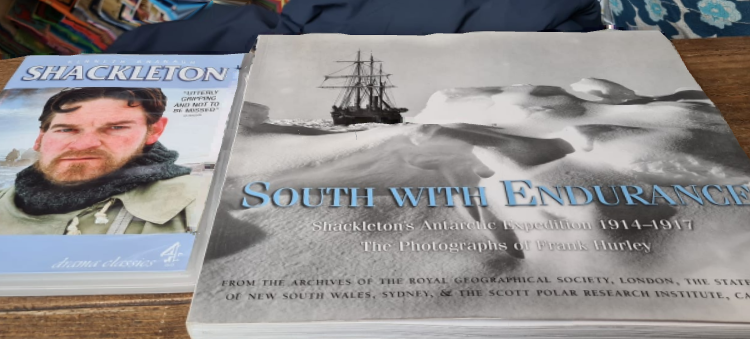 BookBasin's tweet photo. With Shackleton's ship in the news, why not pick up this beautiful book and be the toast of the water cooler/Zoom meetings with your advanced knowledge. 
#Shackleton
#dansnow #whaleybridge #Transhipment #booklover #booksbooksbooks https://t.co/8bdkGy2IWG