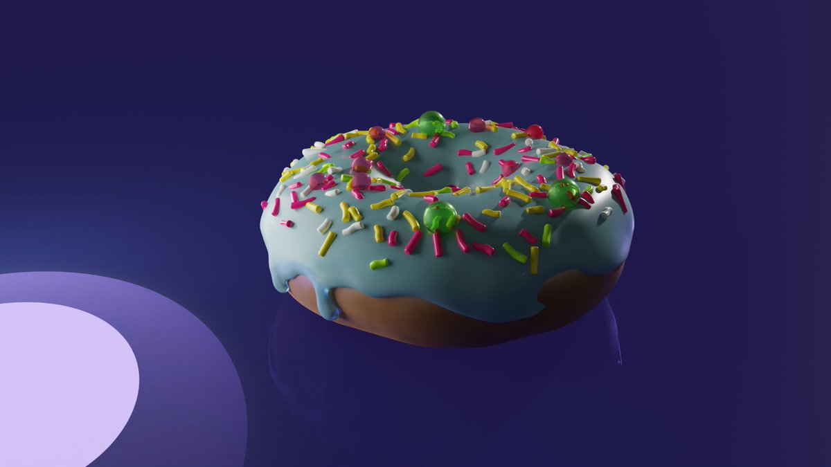 JOBZP's tweet image. Finished part 10 of  
@andrewpprice 's donut tutorial! 
You're so cool, Blender Guru...
#blender #blender3d #donut