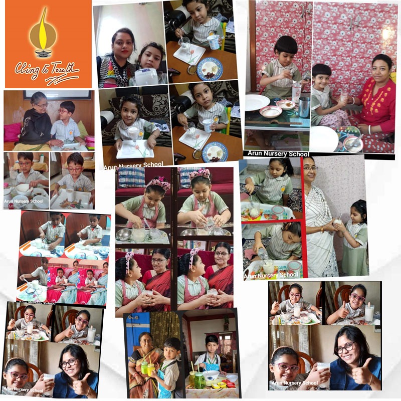 SchoolArun's tweet photo. When we celebrate Women's Day, we need to first empower them with good health and strength. 
The children of KG1 made healthy Lassi especially for the lovely ladies of their house. Celebrating Women's Day.
DRINK  HEALTHY, STAY HEALTHY. 

#womensday #womensday2022 #ans #kids https://t.co/K6tOjs5Jot