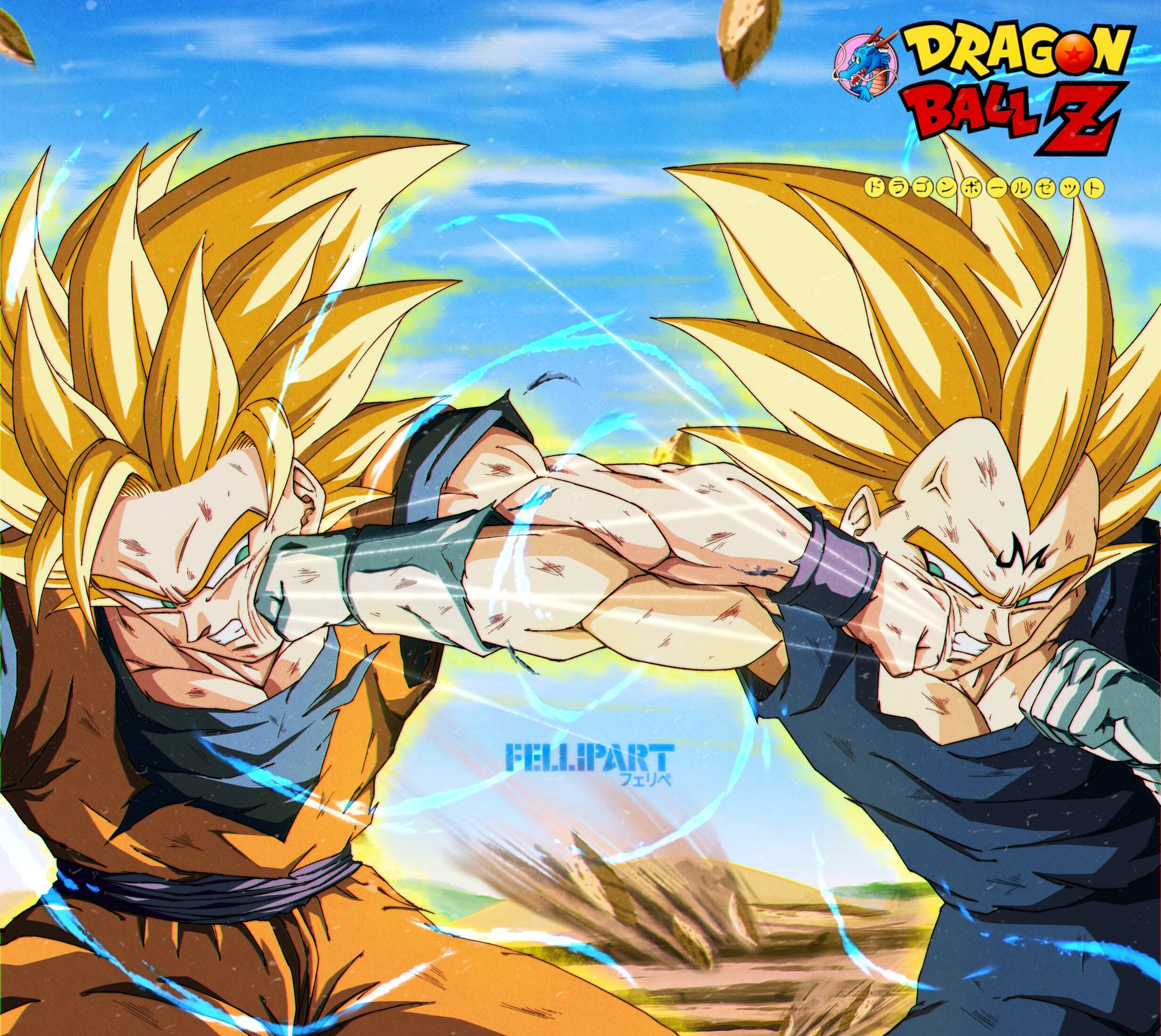 Goku SSJ2 Vs Majin Vegeta ✨ . . . ____㊙️🐉 Follow me