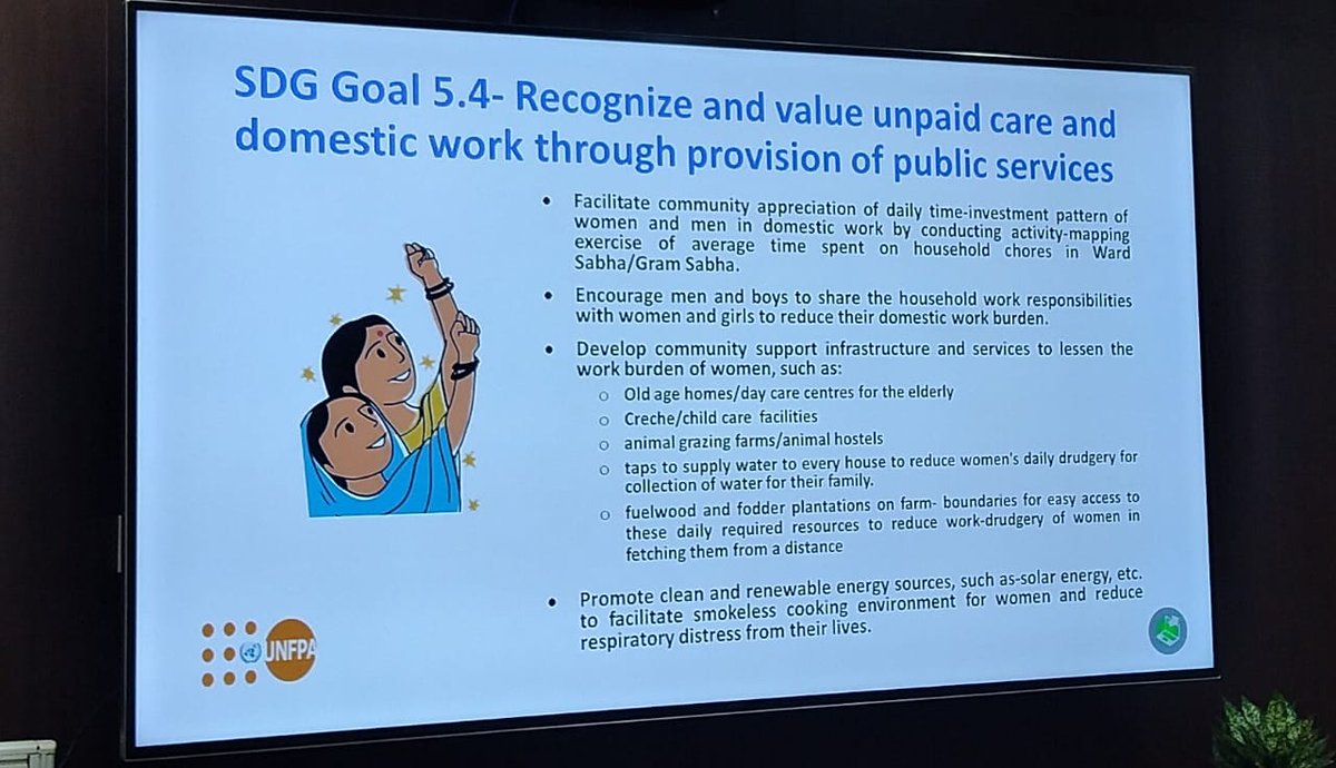 Dr. Anita Brandon, Senior Consultant #UNFPA explained the process of Gender Responsive Development Planning in course of integrating #SDG5 as part of #GPDP; also emphasized the need to recognise and value the unpaid work of women for #GenderJustSociety.

#WomenFriendlyPanchayat