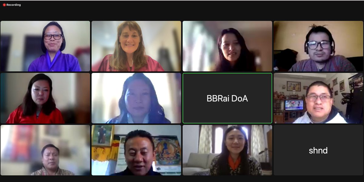 WFP_Bhutan's tweet photo. A 3-day virtual workshop supported by #KOICA &amp; @WFP on innovative qualitative research ended today. It will inform a national #SocialBehaviourChange strategy to promote healthy diets among school-aged children 👧👦in 🇧🇹.  Thanks to the participants from multi-sector agencies. https://t.co/GS9MaLnpQj