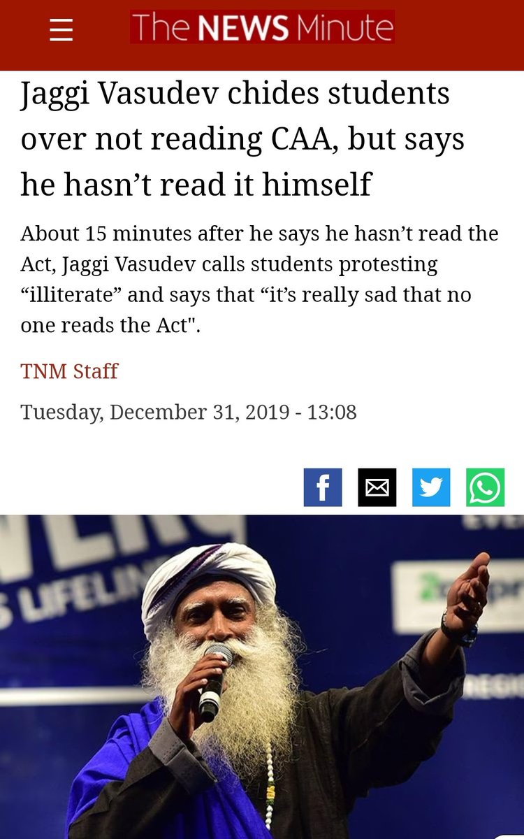 alishan_jafri's tweet photo. Dear @Trevornoah @TheDailyShow 

Please hire a good researcher. Sadguru is a big enabler of Islamophobia in India. He rationalizes the anti-Muslim policies of this regime like CAA. 
https://t.co/yeHUhqhSnH

https://t.co/DAOxvWwgbu

https://t.co/E3Zmvb2cWe

https://t.co/4EPFNTfo6x https://t.co/xpsUaFdZB8