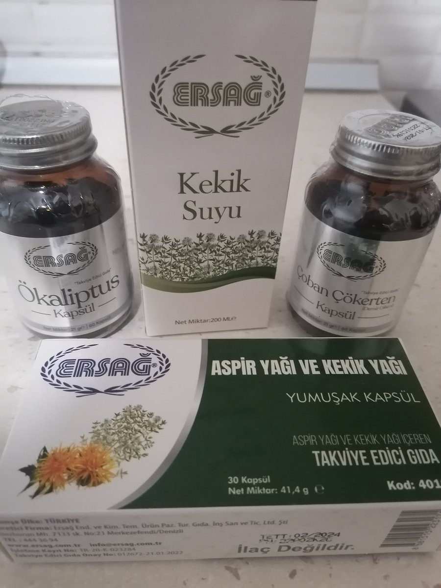 Bu birbirinden güzel  4gıda takviyemiz geçtiğimiz günlerde katılmış olduğum 1.nci Devre Müdür Adayları Eğitiminde şirketimiz tarafından bana ve katılan diğer tüm liderlere hediye olarak ikram edildi. Ersağ anlatılmaz yaşanır.Teşekkürler #ersağ <a href="/Ersagbkr/">BEKİR SARI</a> <a href="/Flz_Ersag/">Filiz Akyalci</a> <a href="/rabia14974568/">Rabia BODUR</a>