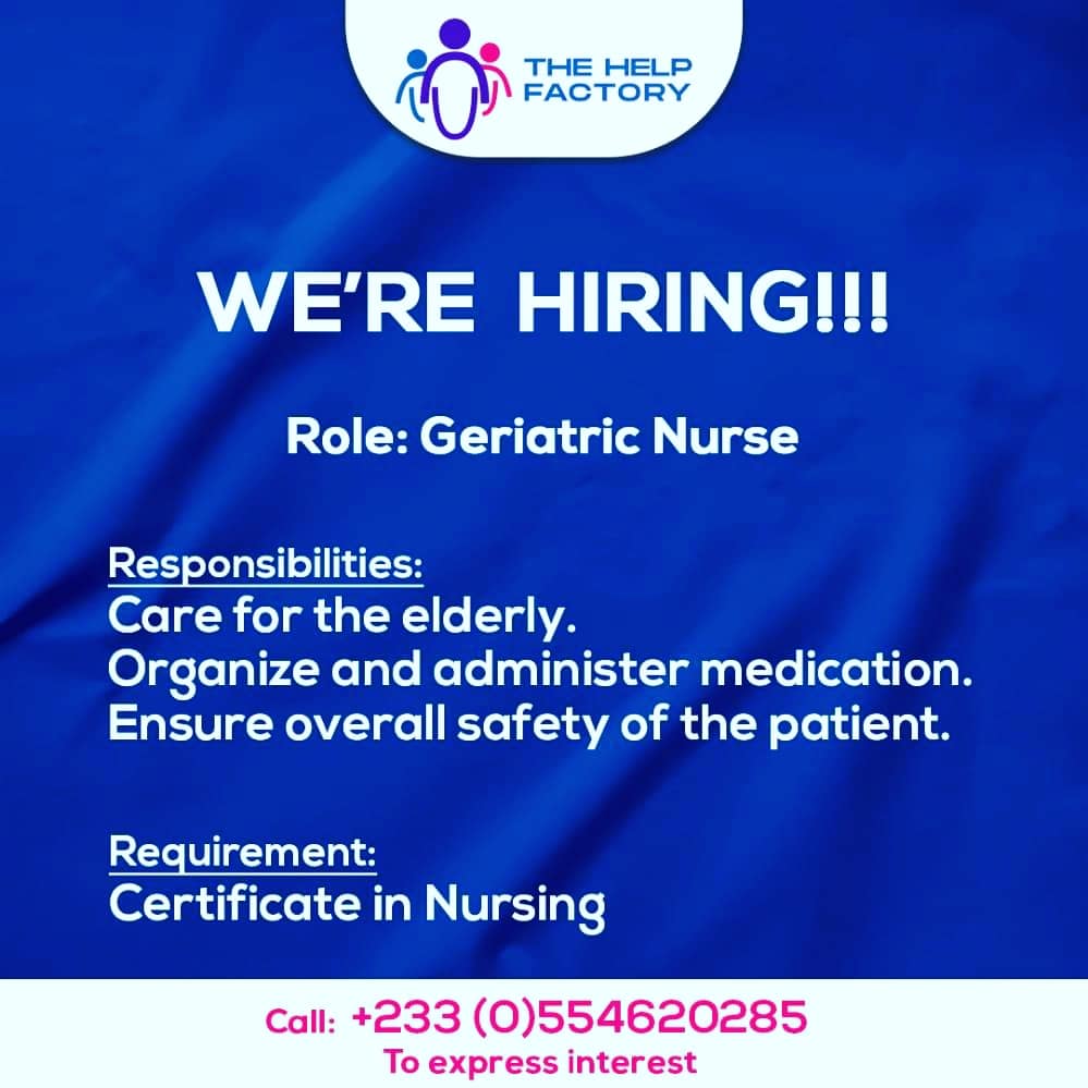 Friends, if you know of a Nurse waiting for posting...link up...or bit.ly/30mrf0r to apply