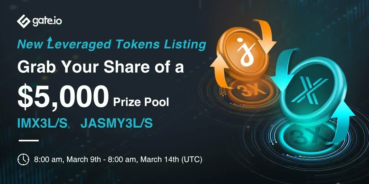 Gate.io (@gate_io) on Twitter photo #Gateio #ETF Listing
🥳Trade $IMX3L/S & $JASMY3L/S
⭐️Share $5,000 Prize Pool
➡️Participation: gate.io/questionnaire/…
➡️Details: gate.io/article/25610/…
➡️Telegram:t.me/gateioetf
#LeveragedToken #Crypto #JASMY #IMX #Gateio #ETF Listing
🥳Trade $IMX3L/S & $JASMY3L/S
⭐️Share $5,000 Prize Pool
➡️Participation: gate.io/questionnaire/…
➡️Details: gate.io/article/25610/…
➡️Telegram:t.me/gateioetf
#LeveragedToken #Crypto #JASMY #IMX