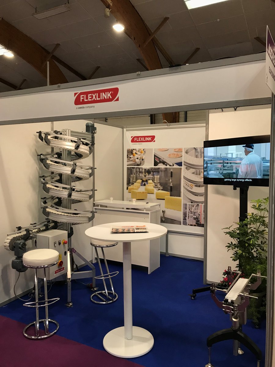 Today is day two of CFIA EXPO Rennes in France, one of the central trade shows for the integrated agri-food sector in Europe. Don’t miss the chance to visit us at Booth# 8-B26 to see our compact spiral elevator conveyor and discuss your production automation challenges. #CFIA