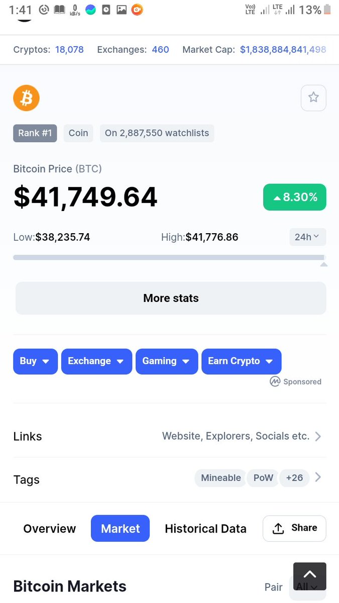 KunalBagade13's tweet photo. Bitcoin growth 8 % https://t.co/fT9LwnVWIb