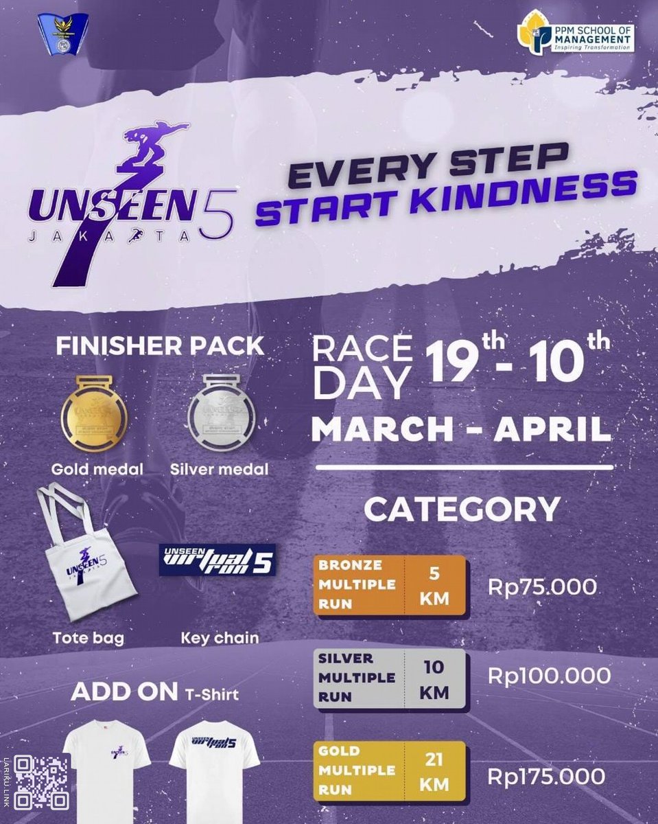 LarikuInfo's tweet photo. π½
π« Unseen Jakarta 5.0
ποΈ 19 Mar - 10 Apr 2022
π Charity/Virtual Run
π€ Bebas / Anywhere
π
π§Ώ https://t.co/j8uK0aTQhx οΈβοΈ
πΊ
πΊ
β’β’β’β’
#UnseenJakarta5.0 #Unseen5 #PPMSchoolofManagement #CauseID #LariKuinfo https://t.co/9YPNRkaMqW https://t.co/3RmxyFBBQd