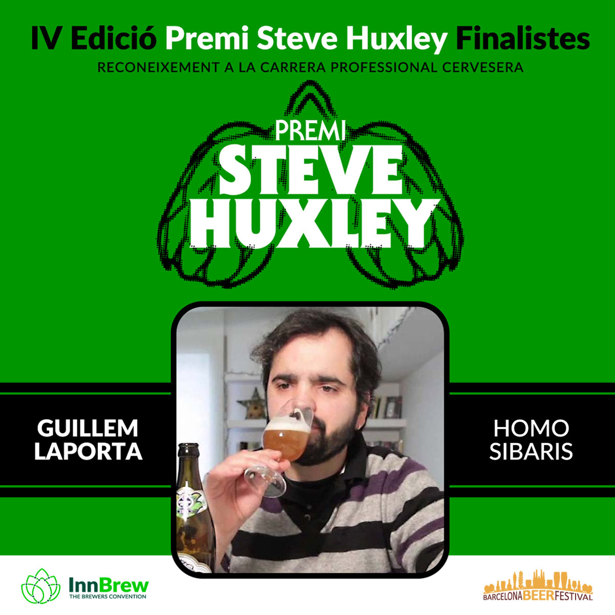 BcnBeerFest's tweet photo. Ja tenim les cinc candidatures finals d'entre les quals sortirà el guanyador/a de la IV Edició del "Premi Steve Huxley - Reconeixement a la Carrera Professional Cervesera". 🍻 https://t.co/6f9K6gWq4r