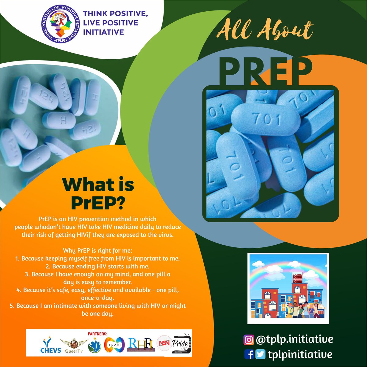 Fahe_K's tweet photo. How can I start PrEP?

Talk to your health care provider if you think PrEP may be right for you.

To know more about PrEP, how to use and access it, send a message to @tplp.initiative Instagram. 
@tplpinitiative 
#Racetozero #walk4prep
#ussh #UequalsU https://t.co/FhFlnPcnQG