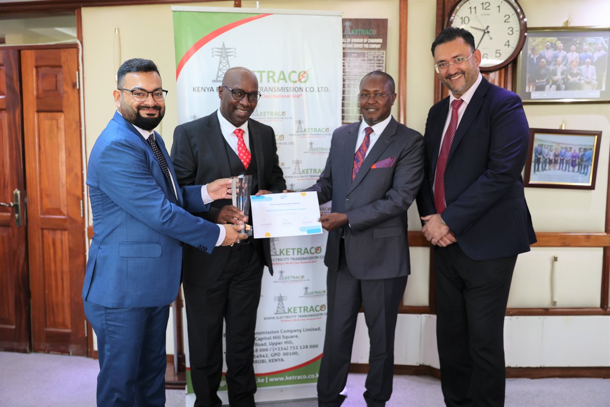 KETRACO1's tweet photo. A team from SAP Ariba led by SAP East Africa’s MD, Mr. Hardeep Sound, paid a courtesy call to KETRACO to thank the team for their significant contribution in the procurement and supply chain collaborative journey. 
#eProcurement 
#SAPAriba 
#Automation 
#CourtesyCall https://t.co/xCYIcyBIpD