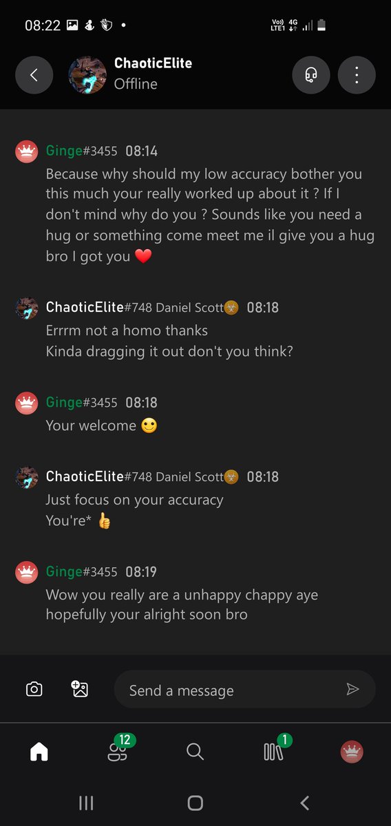 GingeXBL's tweet photo. So I put the xbox on for the first time in a while this morning and I can't stop laughing 😆 this guy is so mad https://t.co/yVWkLZ4R14