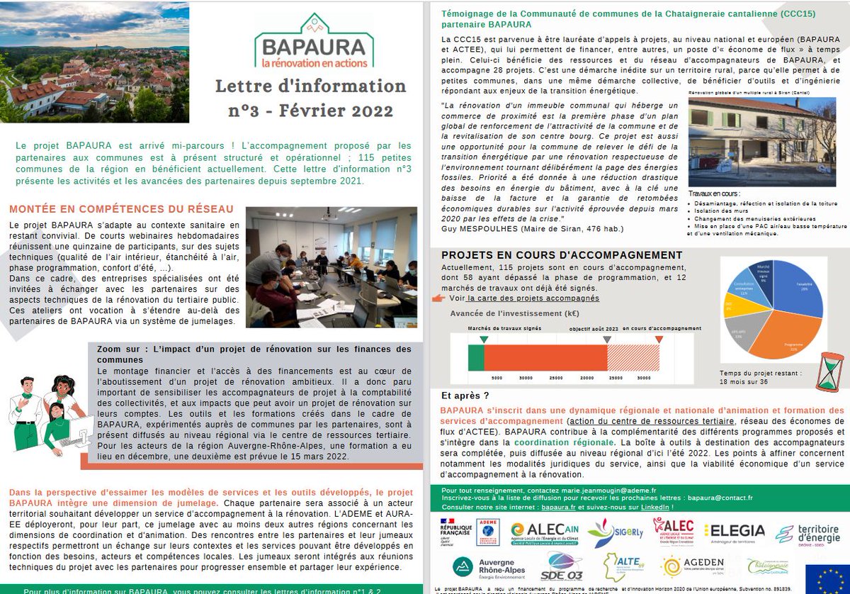 #BAPAURA Montée en compétences des partenaires sur des sujets techniques (qualité de l'air intérieur, confort d'été,...), formation en ingénierie financière,... Découvrez ttes les activités &amp; les avancées de BAPAURA depuis sept. 2021 : bit.ly/3IQlbyN
