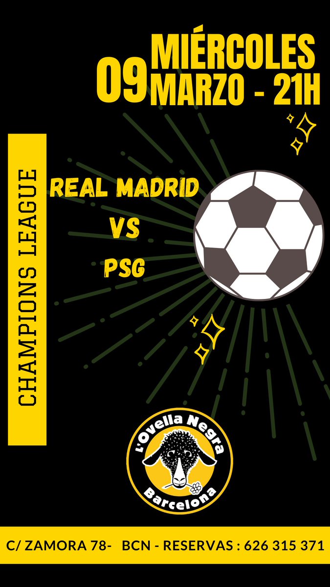 TheBlackSheepC2's tweet photo. Seguimos de Champions League... ;) https://t.co/wmed1KF653