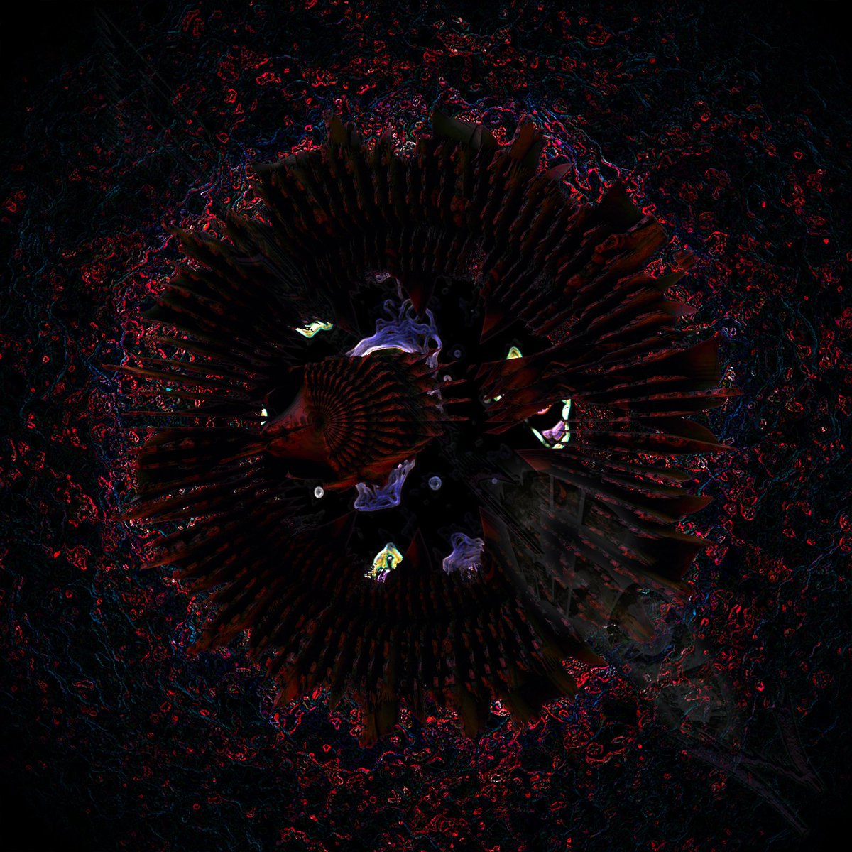 FractalGodZ's tweet photo. In the far depths of time Xihugoth awaits. It is chaos ossified by the ages. Yet it seeds early universes with it's progeny through the the temporal gate that is it's heart.
#NFT $ATOM #UPCOMINGNFT 
@StargazeZone https://t.co/kM3fVhZTf2