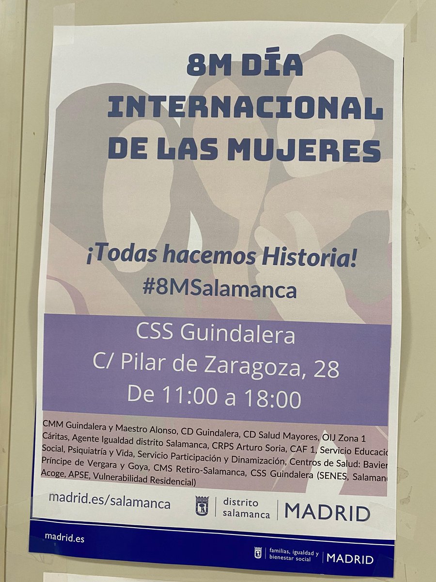 abd_ong's tweet photo. Compartimos algunas imágenes de la actividad comunitaria organizada por el distrito de #Salamanca "Todas hacemos historia" ayer #8M, en la cual el #CAF1 llevó a cabo el taller "preséntanos una mujer que haya marcado tu vida". #ABD8M https://t.co/1qqHkAeG51
