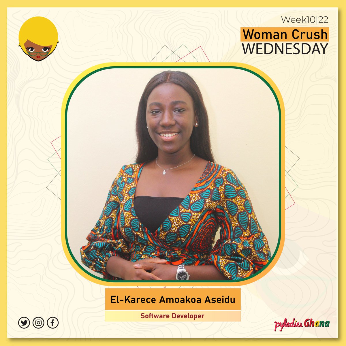 PyLadiesGhana's tweet photo. Meet our Meet our #WCW El-Karece Amoakoa Aseidu (@a_karece), a Computer Engineering student who doubles as a Software Developer.
El-Karece uses #Python for Machine Learning
We are proud of you #PyLady
#PyLadiesGhana https://t.co/gUhiMDe08y