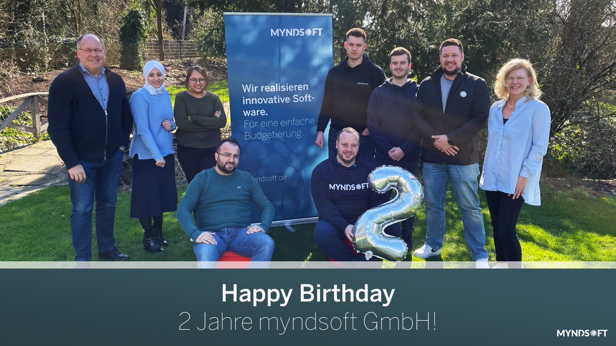 +++ HAPPY BIRTHDAY: 2 Jahre myndsoft GmbH! +++

Es ist so weit: Wir feiern Geburtstag! „Unser Gründungstag liegt heute bereits zwei Jahre zurück und wir haben den Start geschafft. 
Es bleibt spannend - jetzt mehr erfahren bit.ly/3MAdjnn