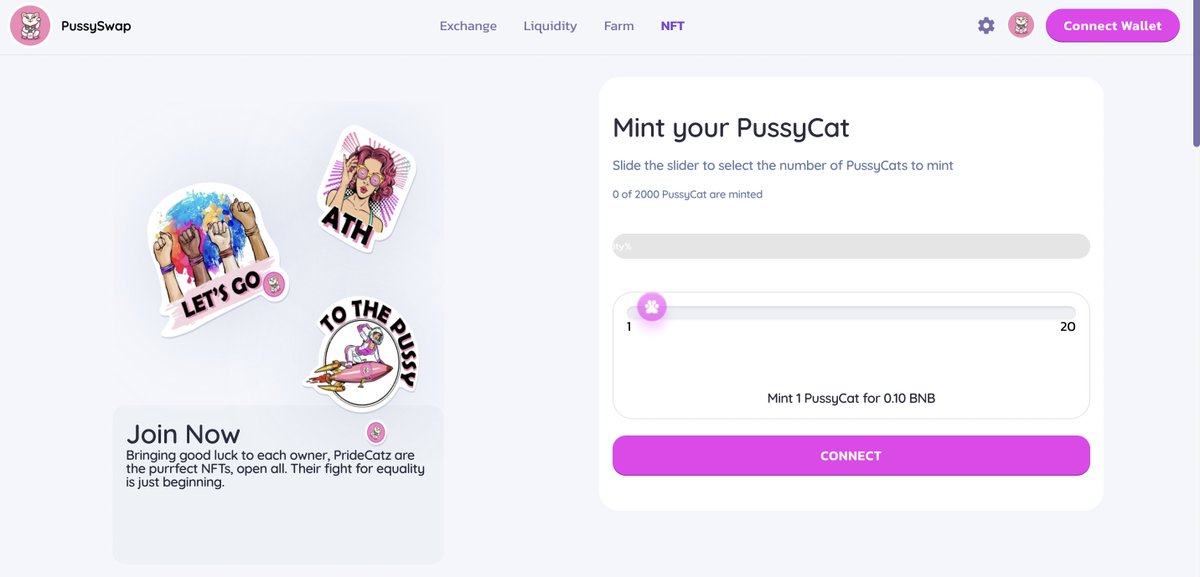 cryptopussydoc's tweet image. Our #PrideCatz are live! 🐈🐈‍⬛🐈🐈‍⬛🐈🐈‍⬛🎉
Go and mint yours for a bargain price of 0.1BNB at:
pussy.doctor/nfts
Reveal coming soon. 🥳
#womencan #WomenWhoCode #blockchainwomen
@Yingbinance @heyibinance @cz_binance