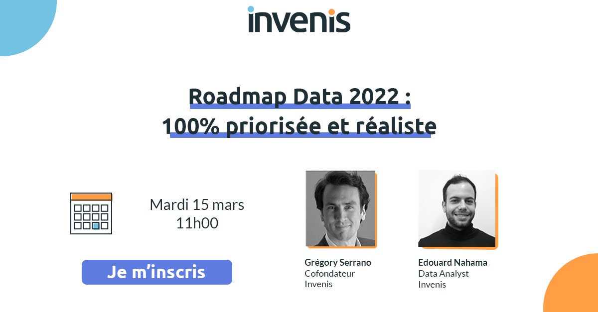 Ne ratez pas cette occasion...

🔔 Il ne reste que quelques places pour participer à notre #webinar et obtenir votre plan d'#action data.

Pour vous inscrire👉app.livestorm.co/invenis-2/feui… 

#roadmap #CDO #data