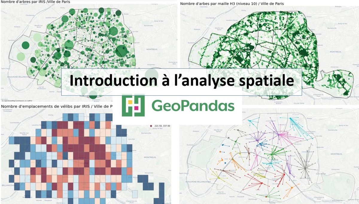 🗺🛠🐍 Séance 3 : Analyse spatiale avec #python et <a href="/geopandas/">GeoPandas</a> (jointure spatiale, agrégation spatiale, buffer, recouvrement, carroyage, analyse de distance...)

➡github.com/mastersigat/Ge…