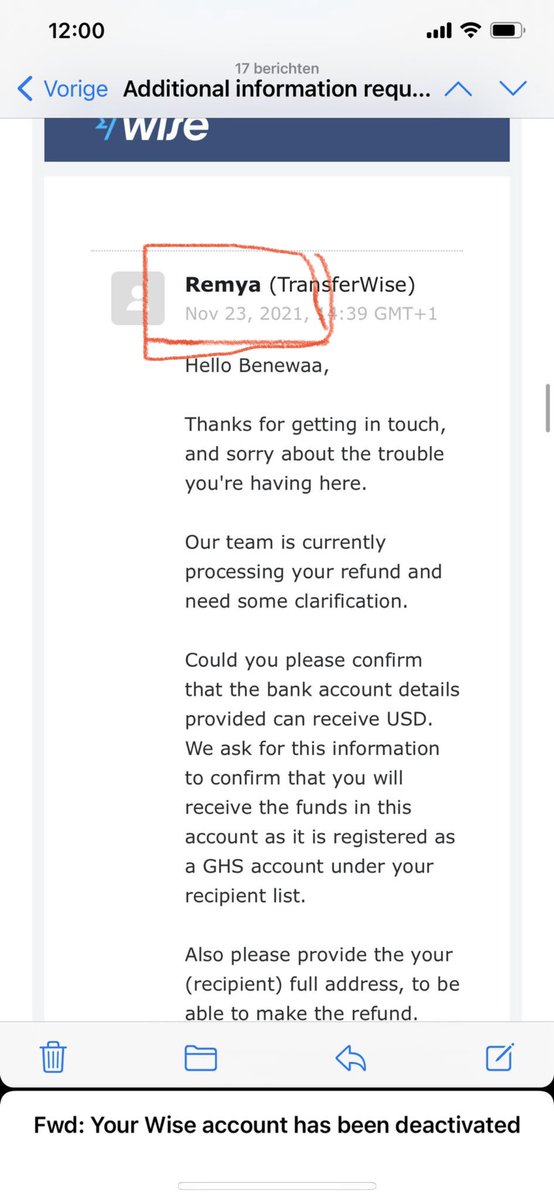 BPoelgeest's tweet photo. @Xabber_XMPP @Wise This company been holding my funds since November 23 , 2021 and refusing to refund a significant amount I had in my account after deactivated without prior notice! @helalme @TradingPostGL @Wilhelmina2022 @Gamechanger6667 @tolulopeshittu @Maria73445030 https://t.co/fXVYCSIrEd