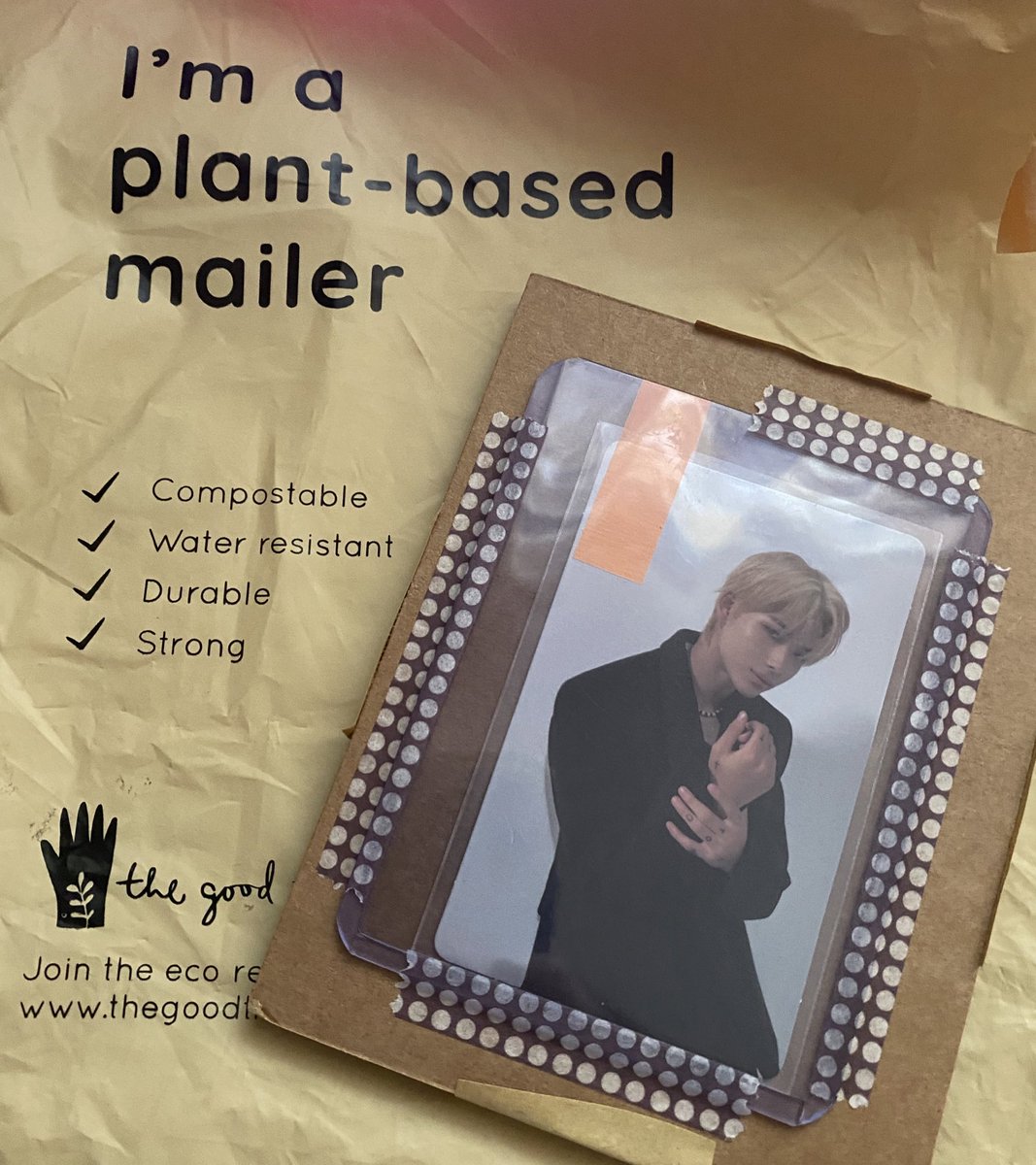 shinliyahh's tweet photo. happy mail came today!!! waaah got surprised by ni-ki after class heheh thank you so much for packing him safely @sunhauIs and for being so patient w/ me ++ super cute bc the mailer was plant-based din <333 till our next transaction pu >< https://t.co/XJWqEEqau6