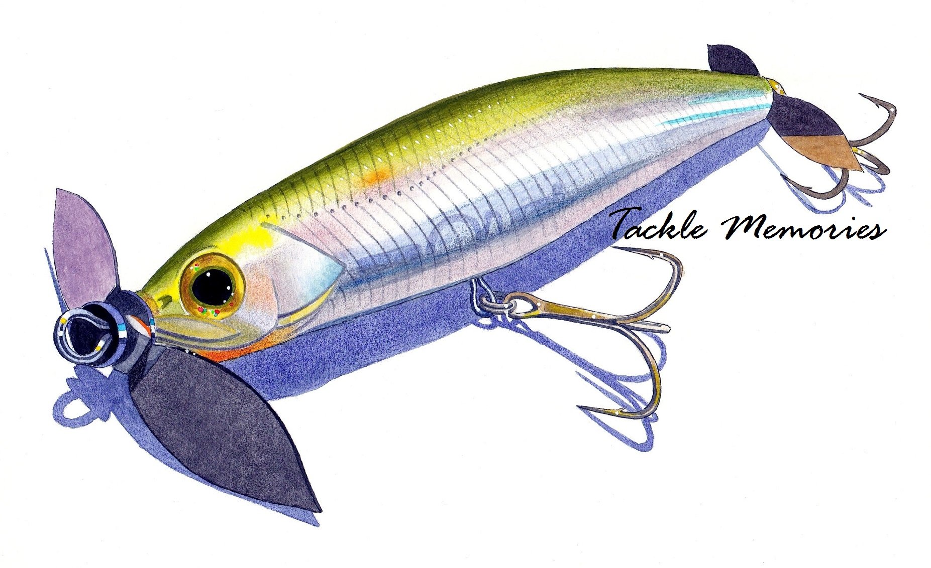 タックルメモリーズ ティムコ ステルスペッパー70sです スローリトリーブでもレスポンス良く回転するダブルプロップ Amp I字系のボディ 金属プロップのメカっぽい感じがとてもカッコいいです バス釣り ルアー ティムコ 水彩画 色鉛筆 タックル タックルメモリーズ ティムコ ステルスペッパー70sです スローリトリーブでもレスポンス良く回転するダブルプロップ Amp I字系のボディ 金属プロップのメカっぽい感じがとてもカッコいいです バス釣り ルアー ティムコ 水彩画 色鉛筆 タックル