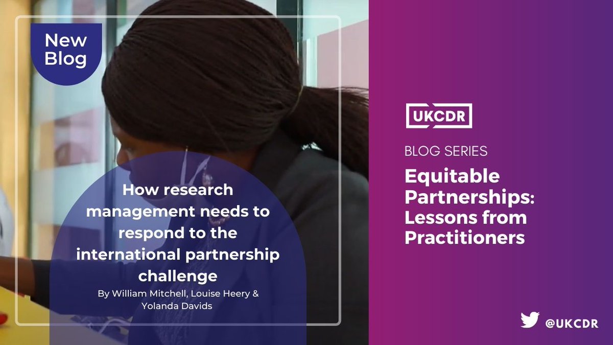 UKCDR's tweet photo. π’ New Blog
Ready for #LessonsFromPractitioners, week 5?
This week, William Mitchell, Louise Heery & Yolanda Davids explain how UK research institutions can support equitable international partnerships by making changes at 3 levels
Read here π https://t.co/KhANkKYojv https://t.co/EW0LUfrZ7z